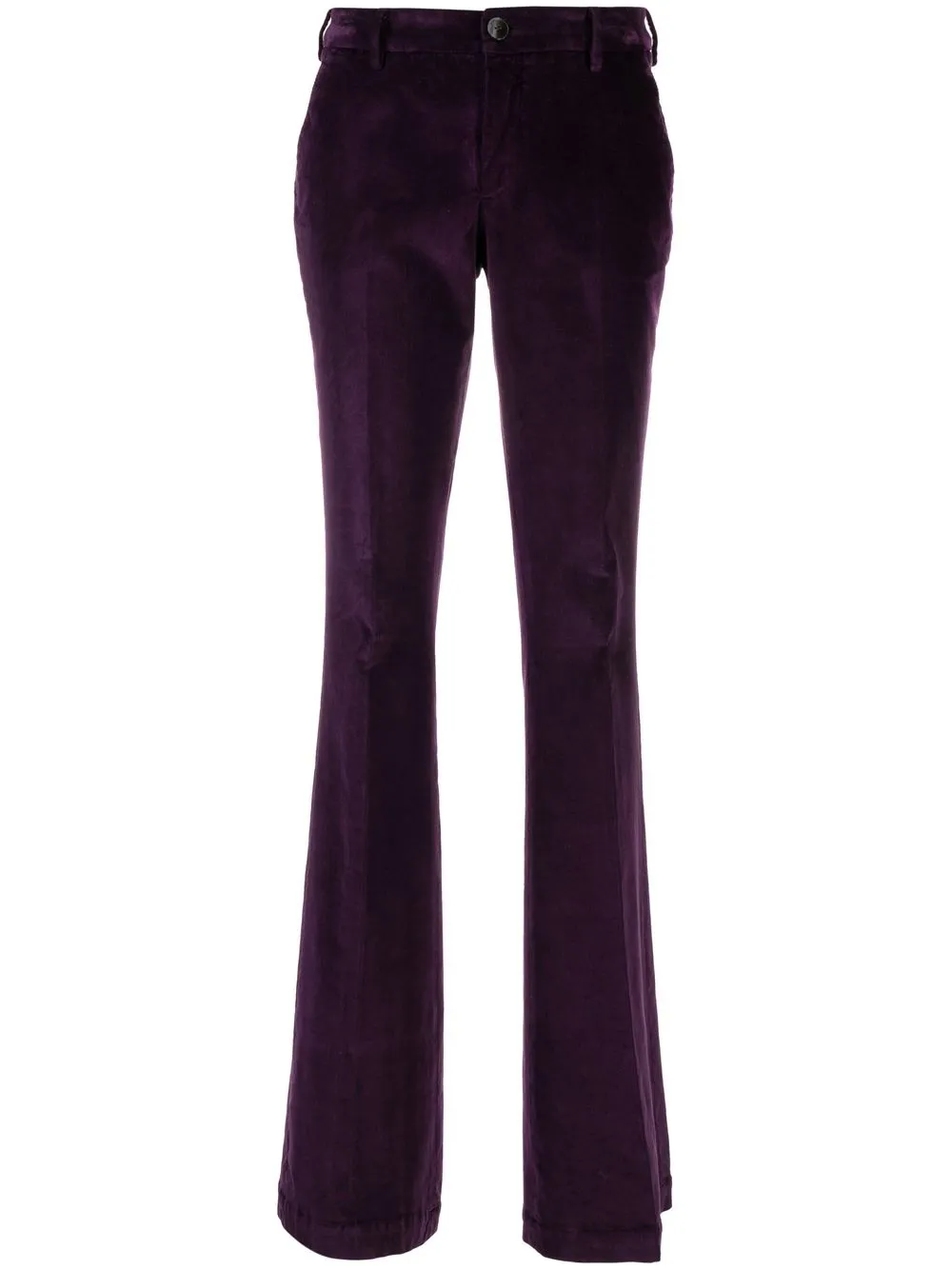 

PT Torino velvet-effect flared trousers - Purple