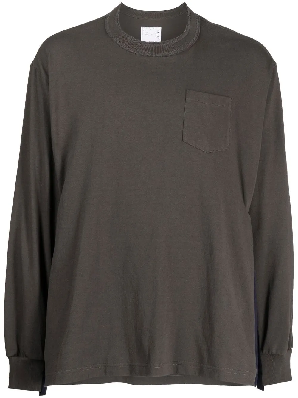 

sacai multi-panel long-sleeve top - Grey