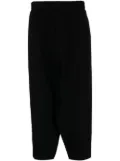 Black Comme Des Garçons cropped wool trousers