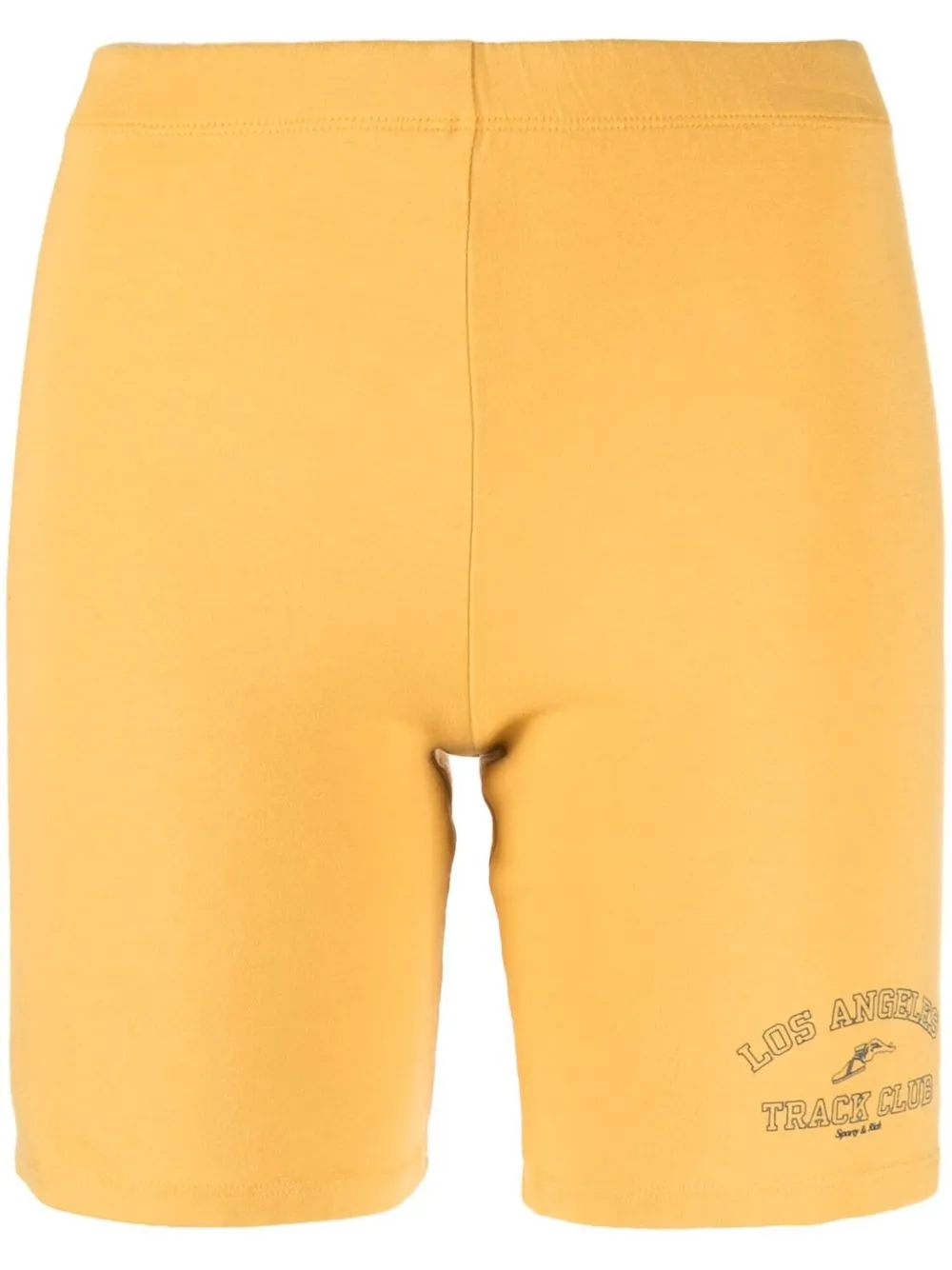 Sporty & Rich logo-print cotton cycle shorts - Yellow