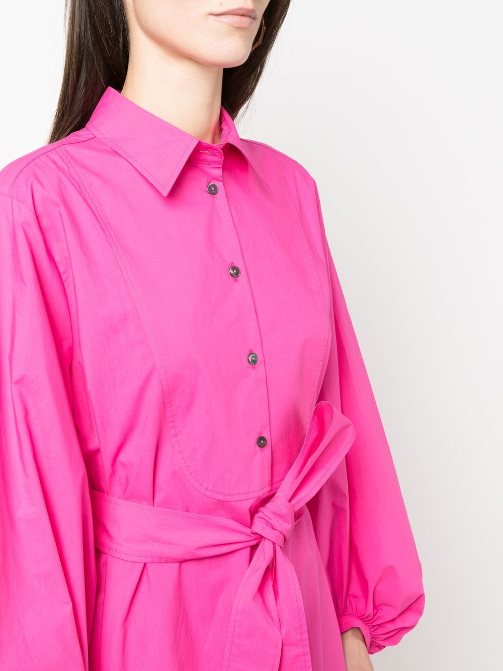 Shop P.a.r.o.s.h Long-sleeve Shirt Dress In Pink