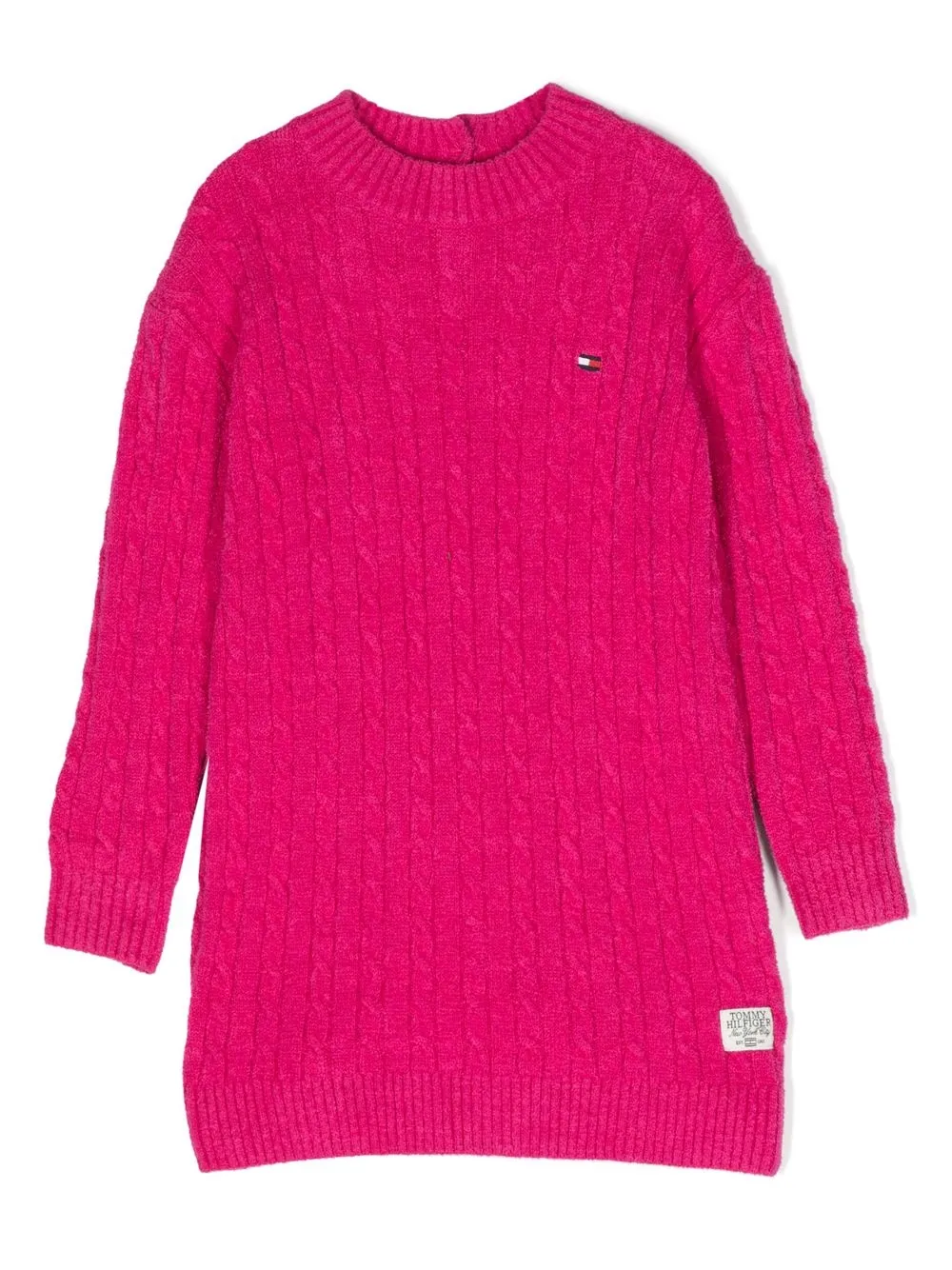 

Tommy Hilfiger Junior embroidered-logo detail knit dress - Pink