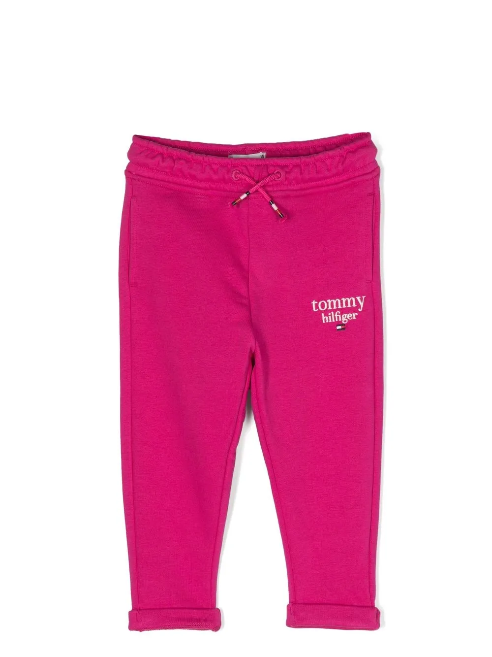 

Tommy Hilfiger Junior pantalones con logo bordado - Rosado