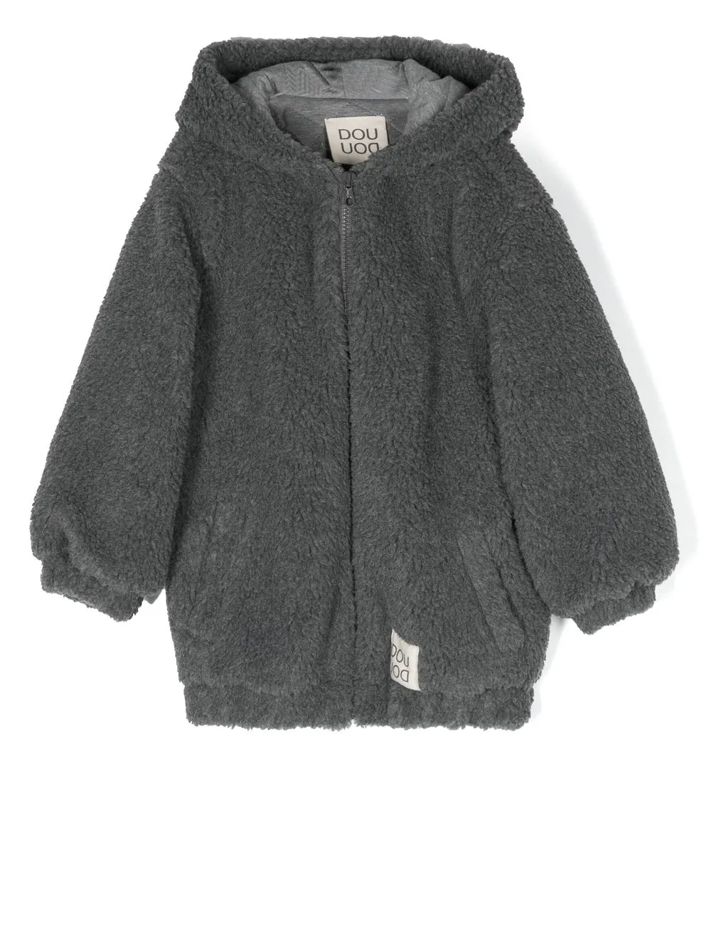 

Douuod Kids hooded faux-fur jacket - Grey