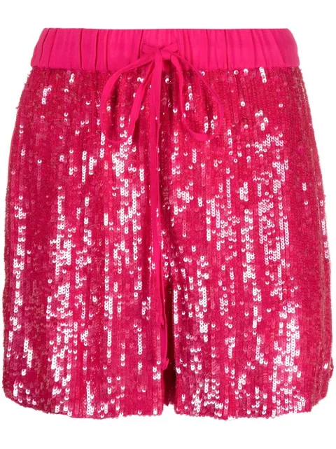 P.A.R.O.S.H. sequin-embellished drawstring shorts 