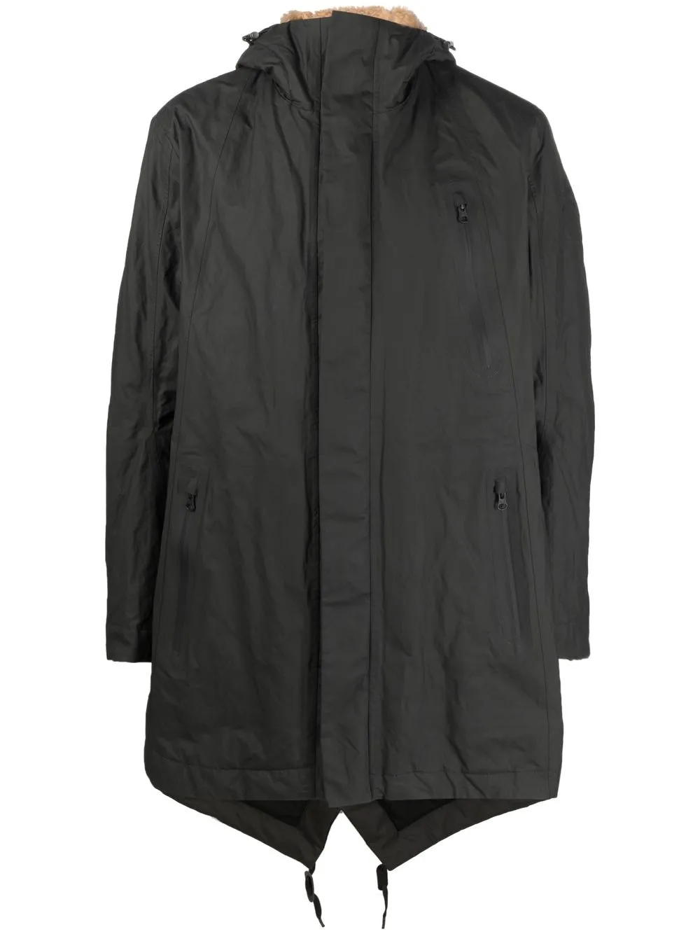 

Premiata hooded fishtail-hem parka - Black