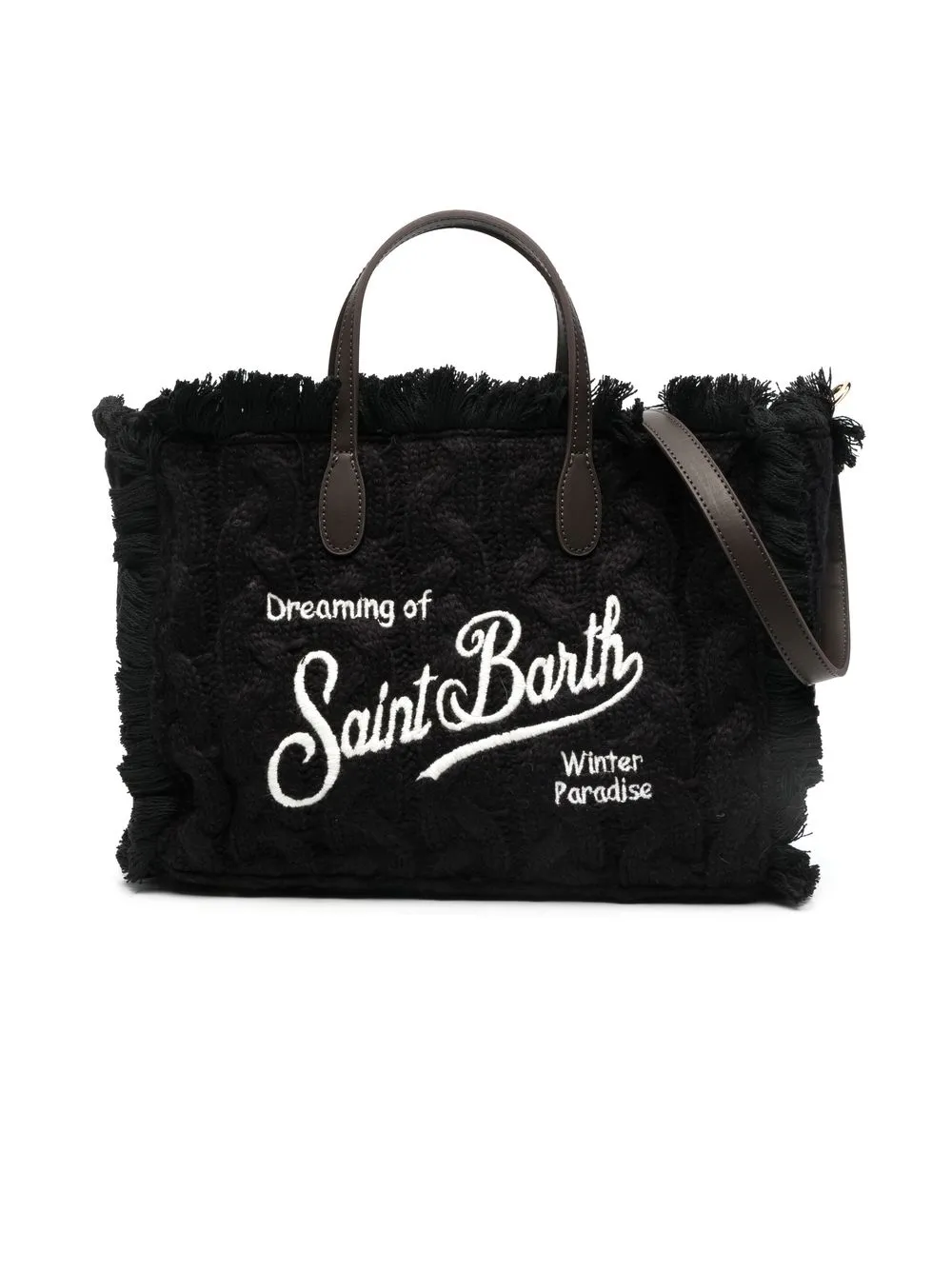 

MC2 Saint Barth Kids logo-embroidered tote bag - Black