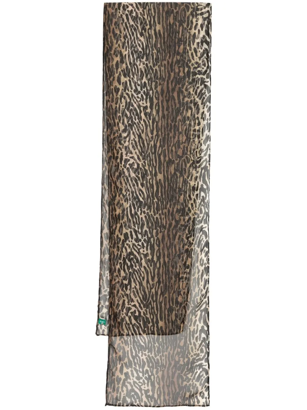 

Rixo Julien Leopard scarf - Brown