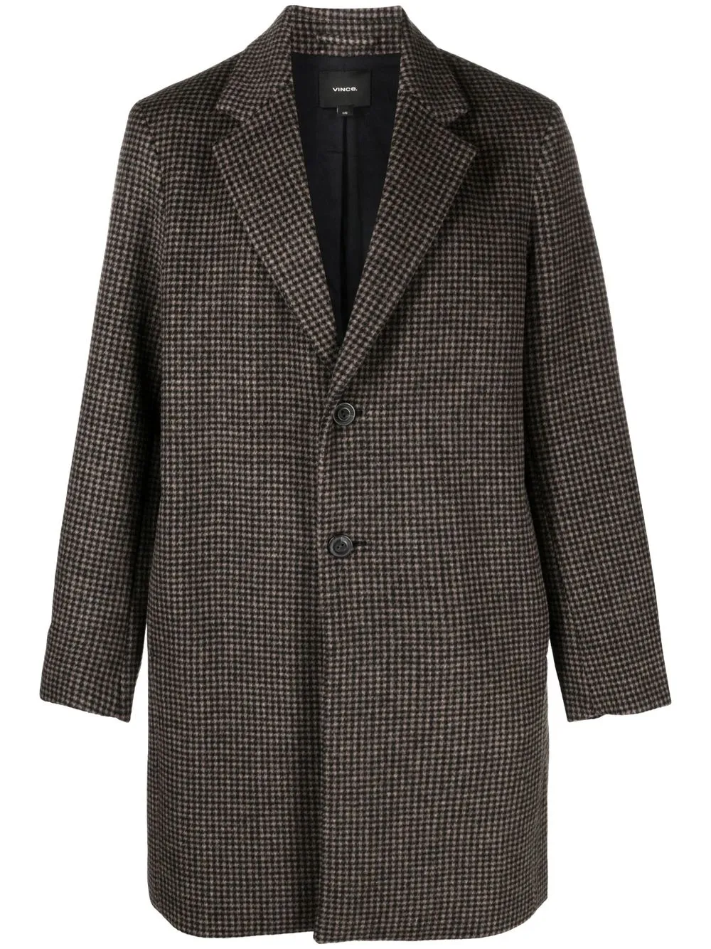 

Vince houndstooth single-breasted coat - Black