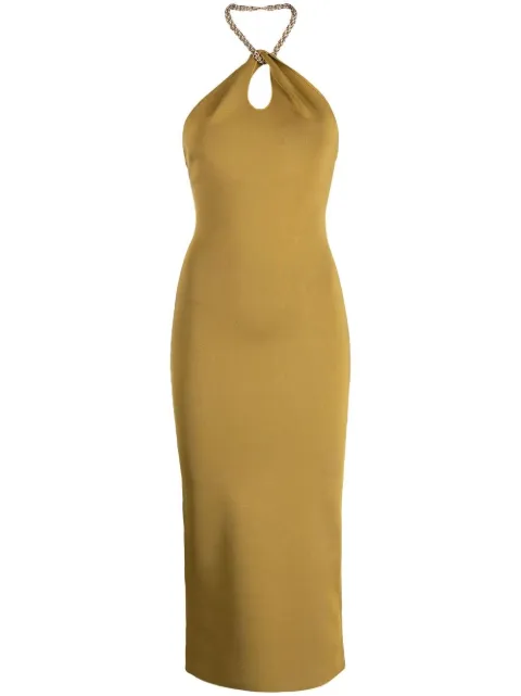 Galvan Cleopatra halterneck dress