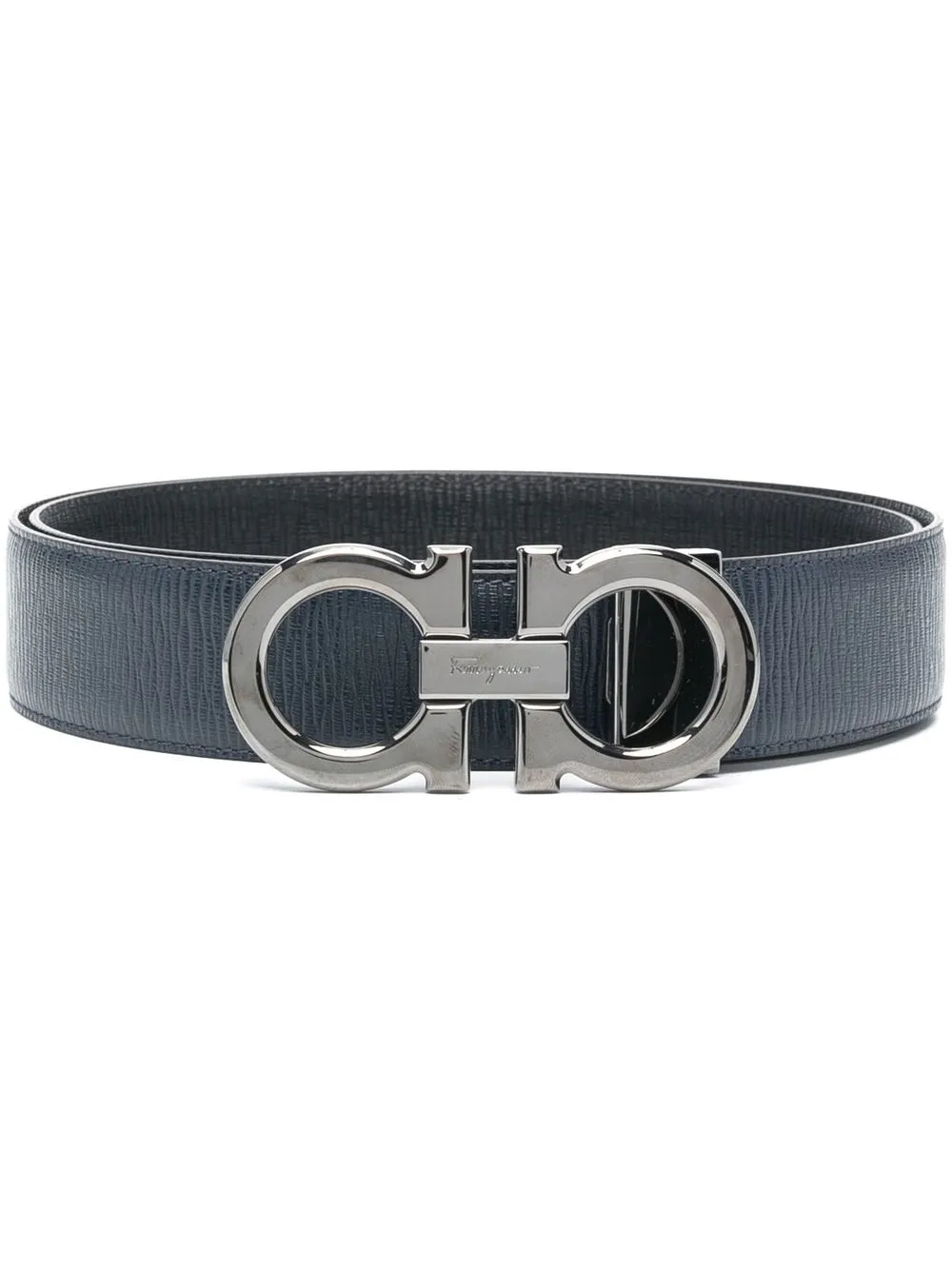 

Ferragamo Gancini-buckle leather belt - Blue