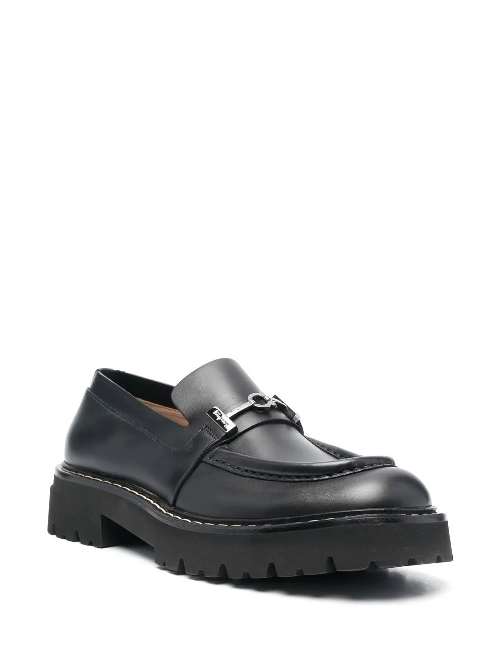 Ferragamo Gancini chunky loafers - Zwart