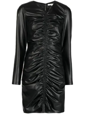 Nanushka Marto Faux-leather Minidress - Black