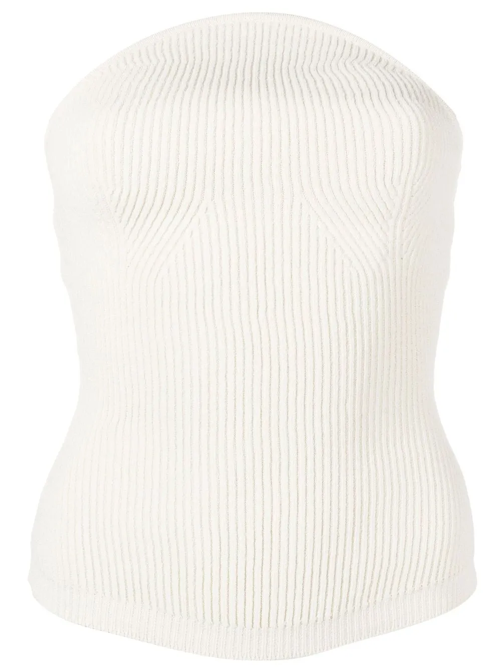 

KHAITE Jericho ribbed knit top - White