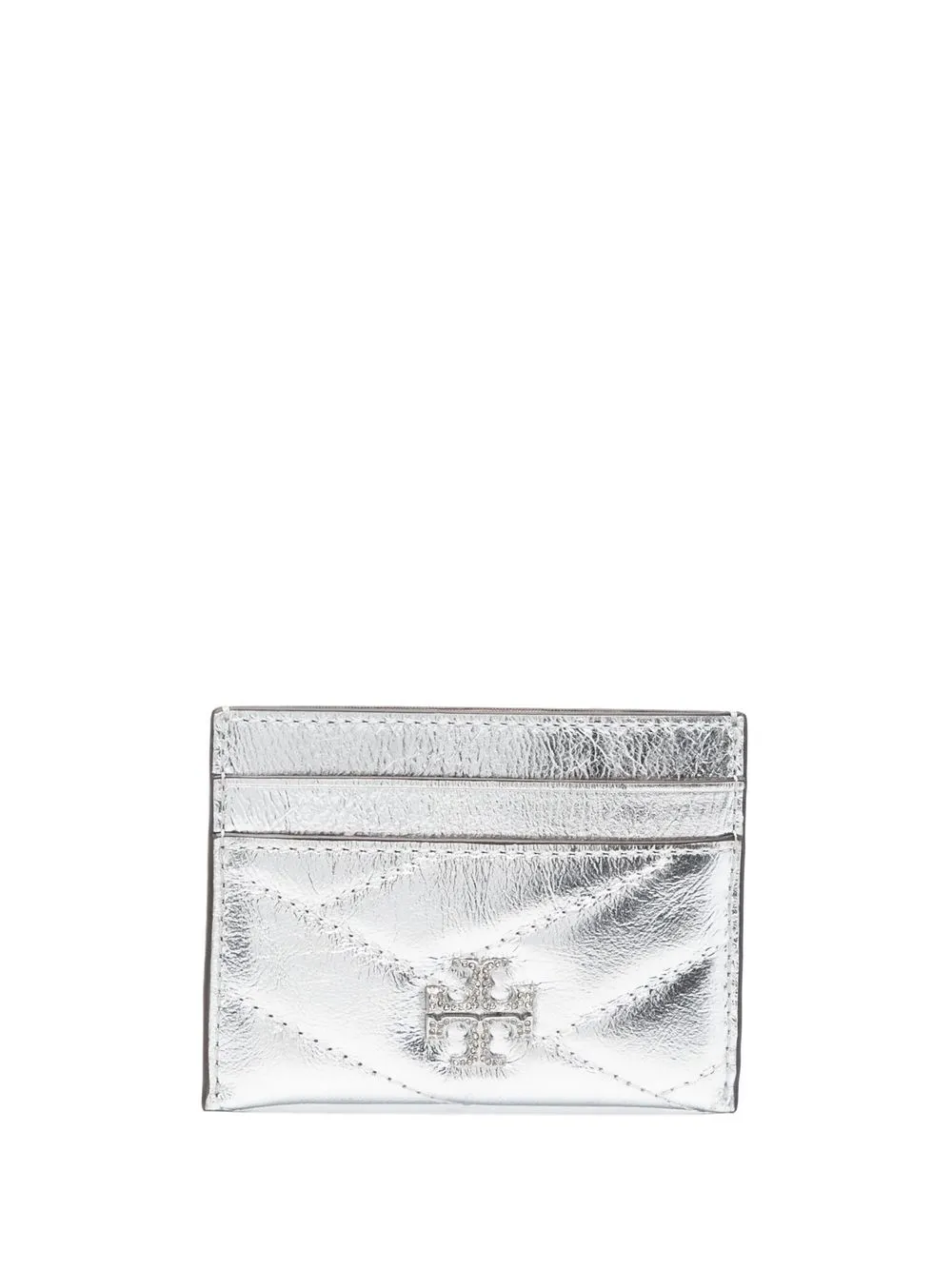 

Tory Burch logo-plaque leather wallet - Silver