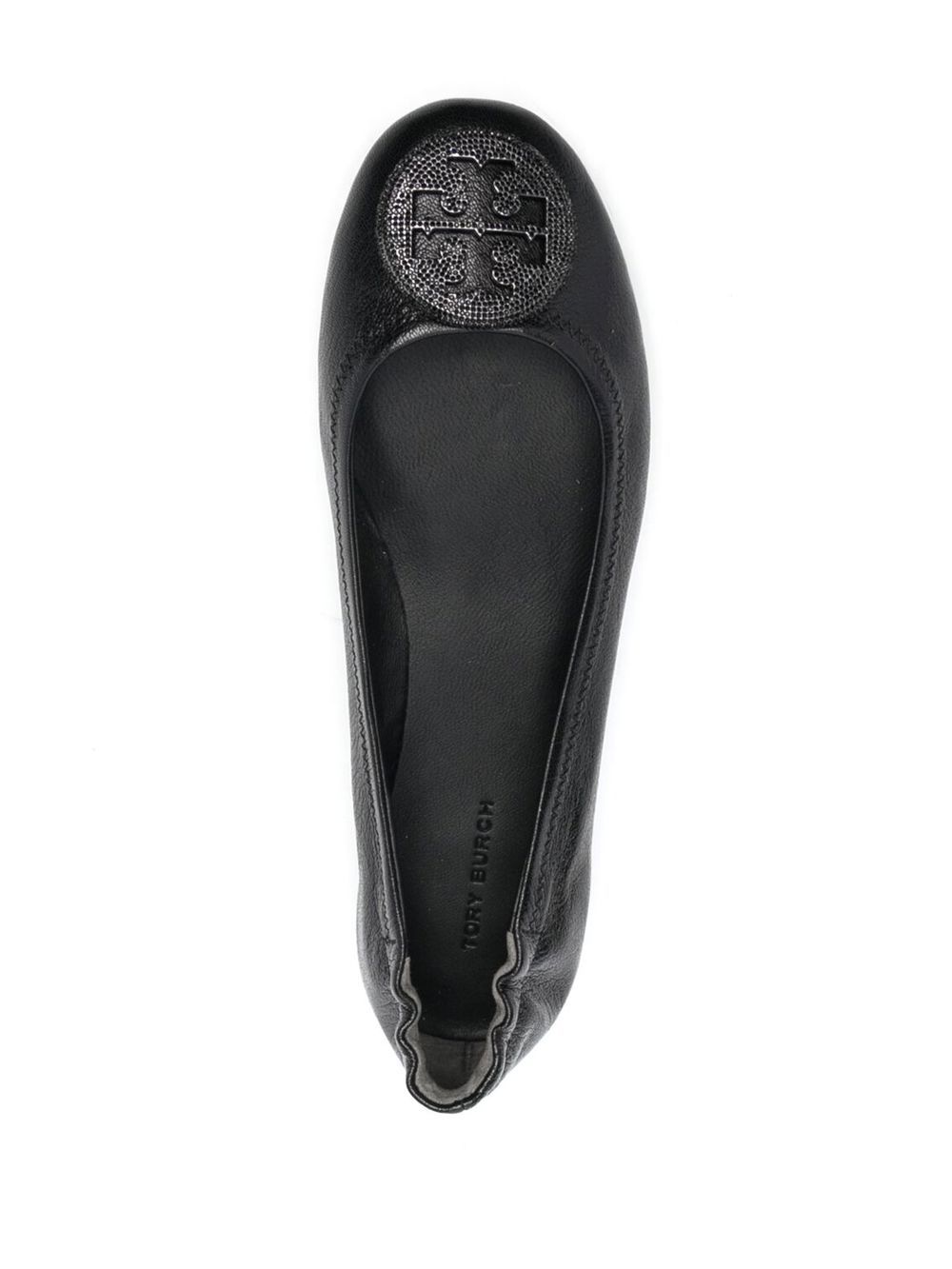 Tory Burch logo-plaque leather ballerina pumps Women