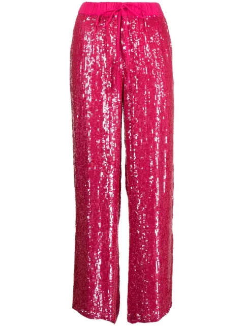 P.A.R.O.S.H. sequin-embellished straight-leg trousers 