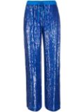 P.A.R.O.S.H. sequin-embellished track pants - Blue