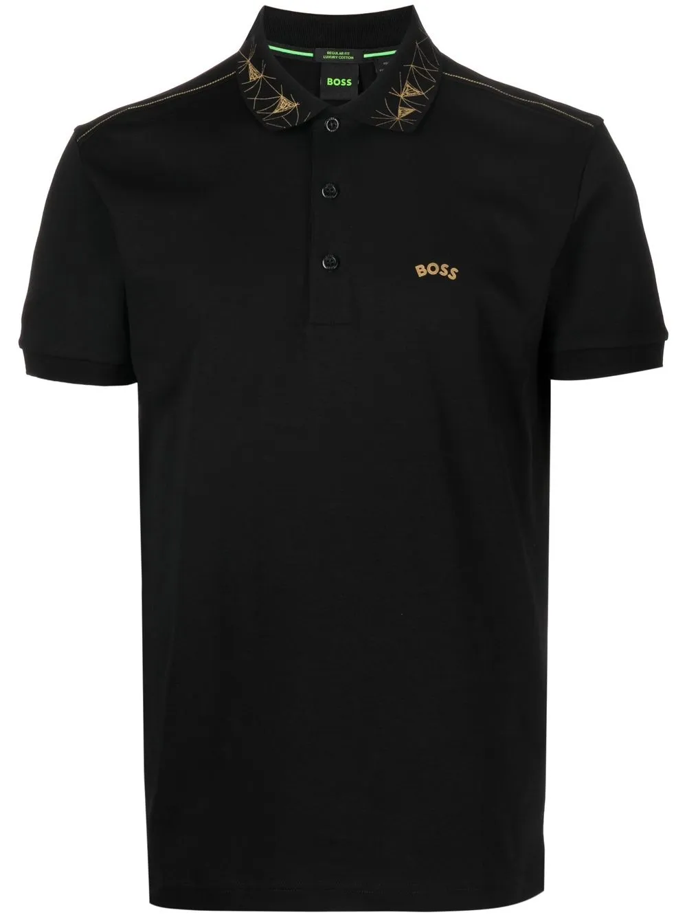 

BOSS logo-print polo shirt - Black