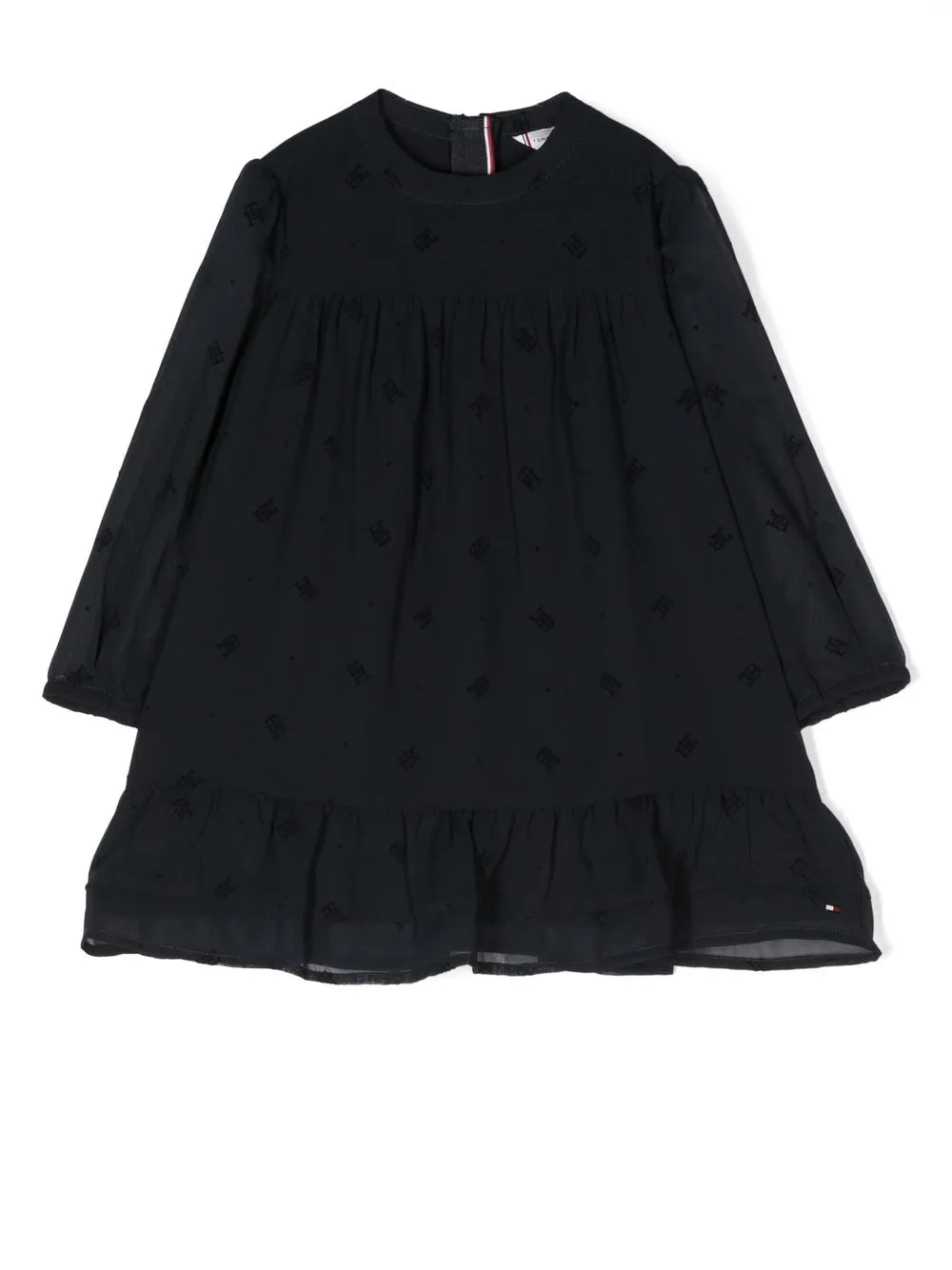 

Tommy Hilfiger Junior monogram-print flared dress - Blue
