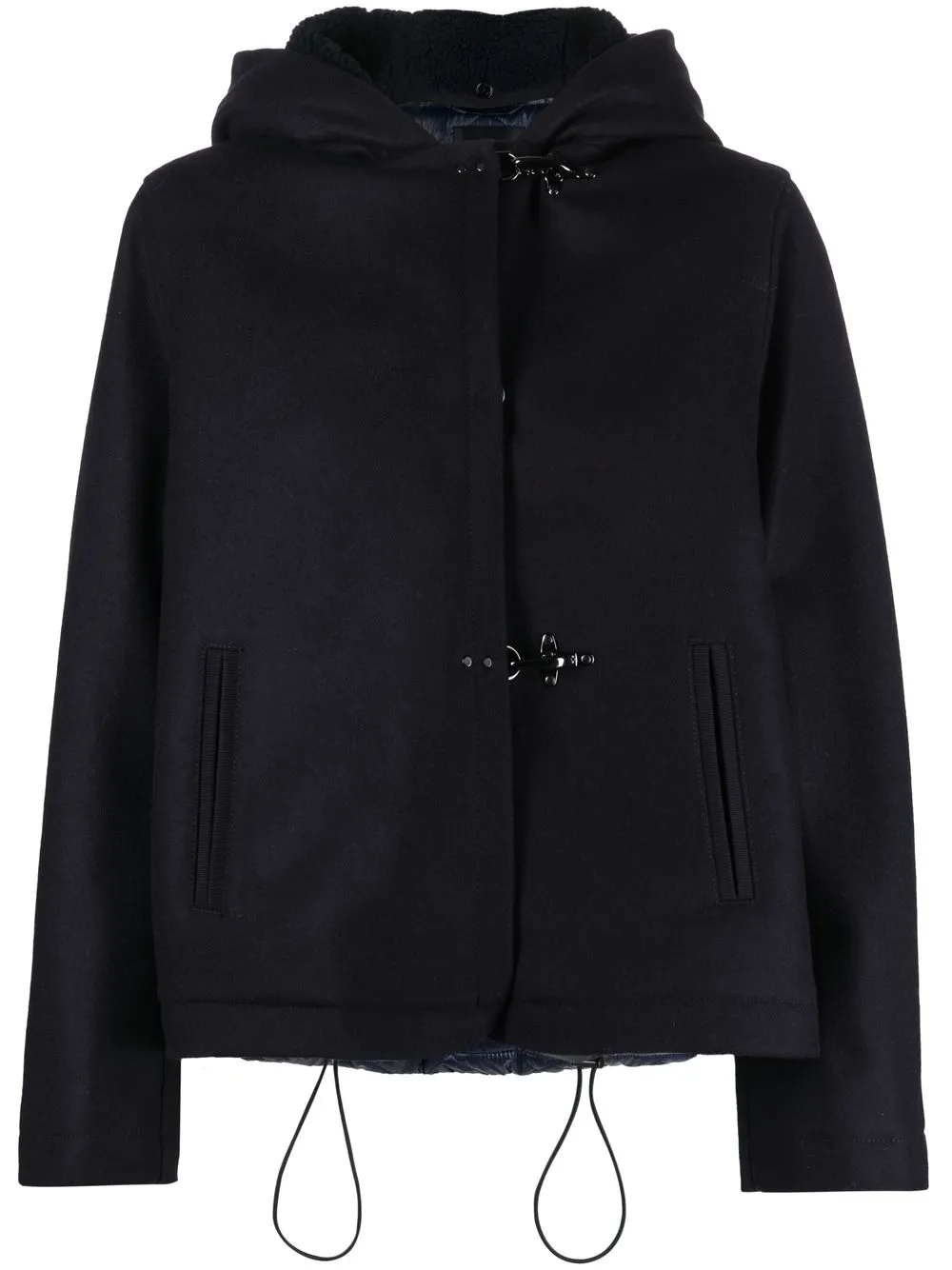

Fay hooded hybrid peacoat - Blue