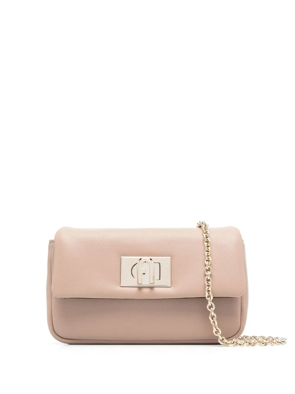 

Furla logo-buckle leather shoulder bag - Neutrals