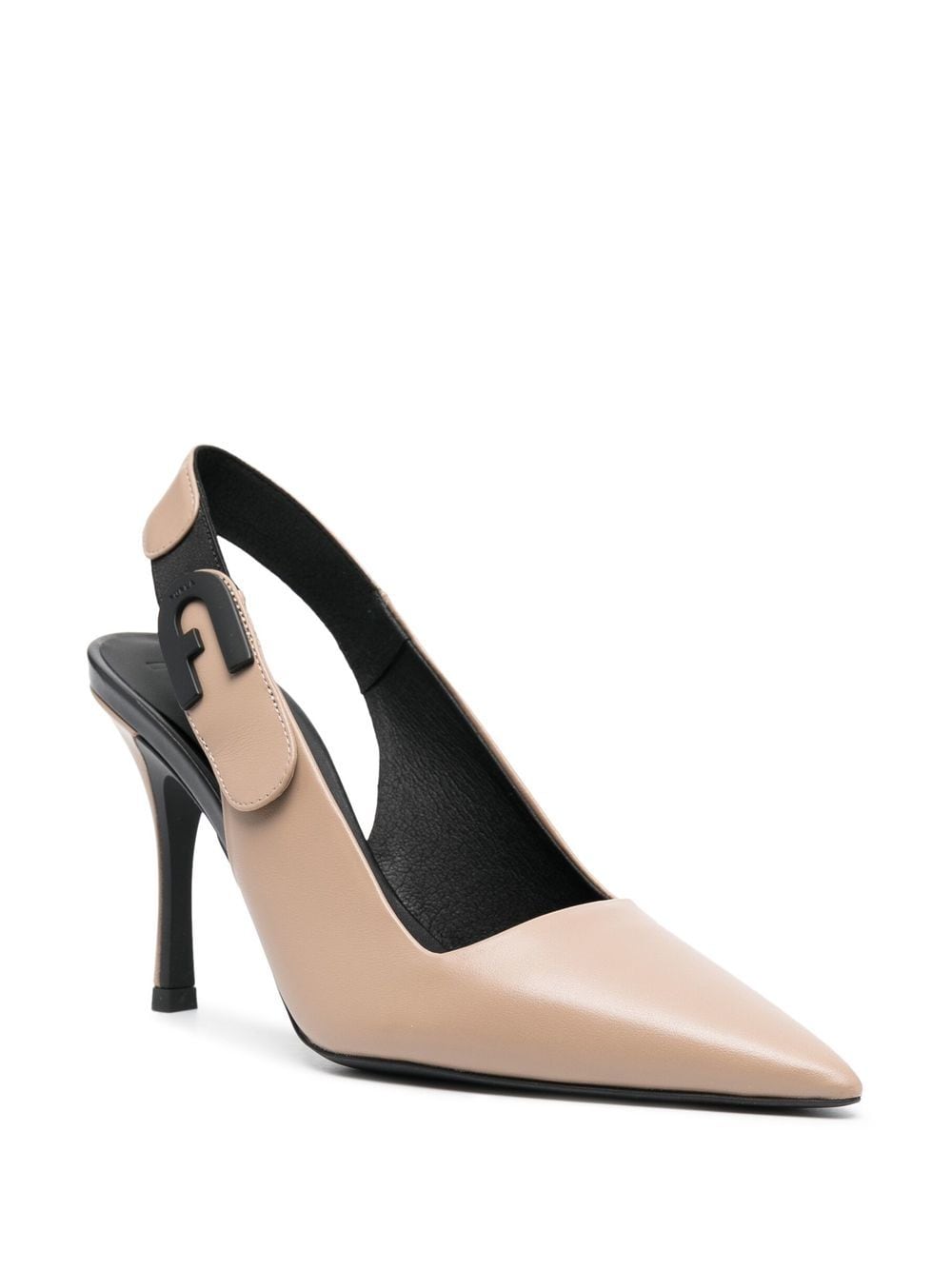 Furla Leren slingback pumps - Bruin