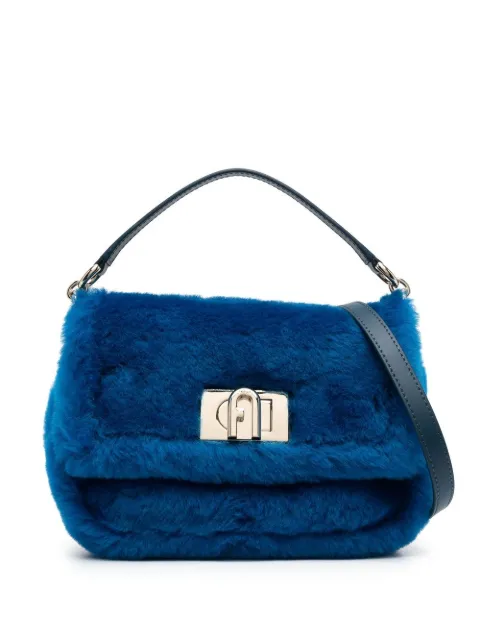 Furla sheepskin logo-detail tote bag 
