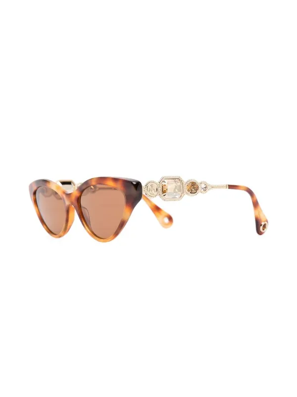 LANVIN キャットアイフレームサングラス 【関税込】 Lanvin キャットアイ サングラス | ブラウン | FARFETCH JP
