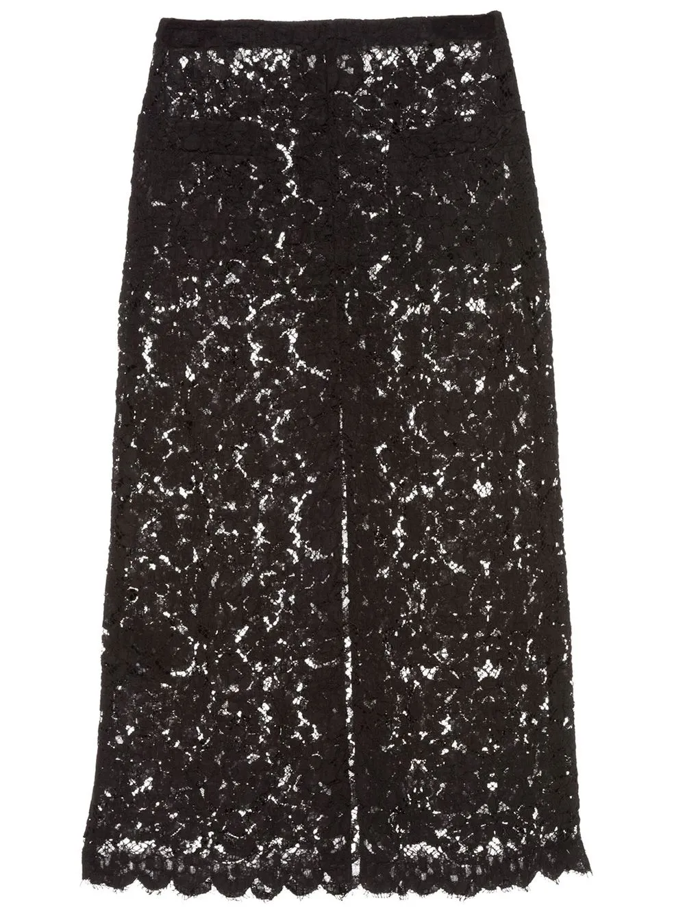 

Miu Miu floral lace-detail midi skirt - Black