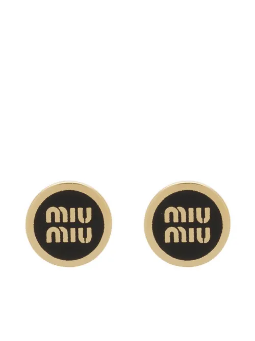 Puces d'oreilles à logo embossé - Miu Miu - Modalova