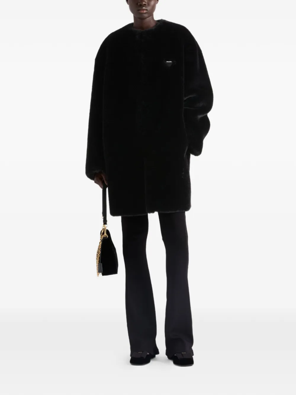 Prada Aspen エコファー コート | ブラック | FARFETCH JP