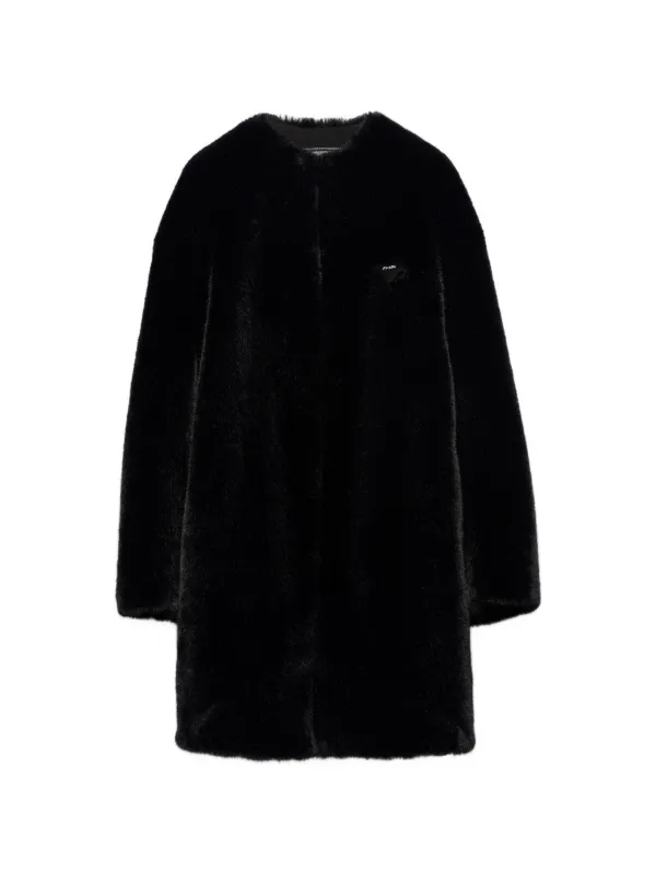 Prada Aspen faux-fur Coat | Black | FARFETCH