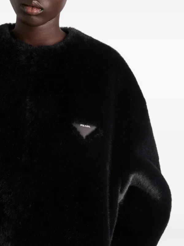 Prada Aspen faux-fur Coat | Black | FARFETCH