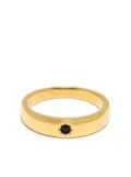 Nialaya Jewelry crystal-embellished band ring - Gold