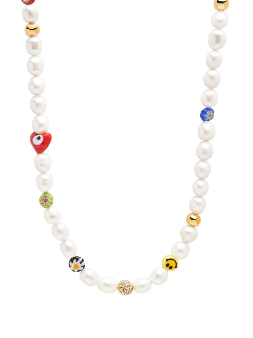 

Nialaya Jewelry pearl-embellished beaded necklace - White