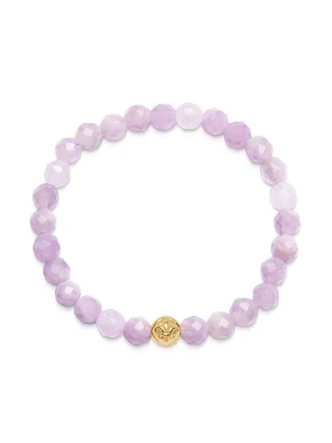 Nialaya Jewelry logo-bead amethyst stone bracelet