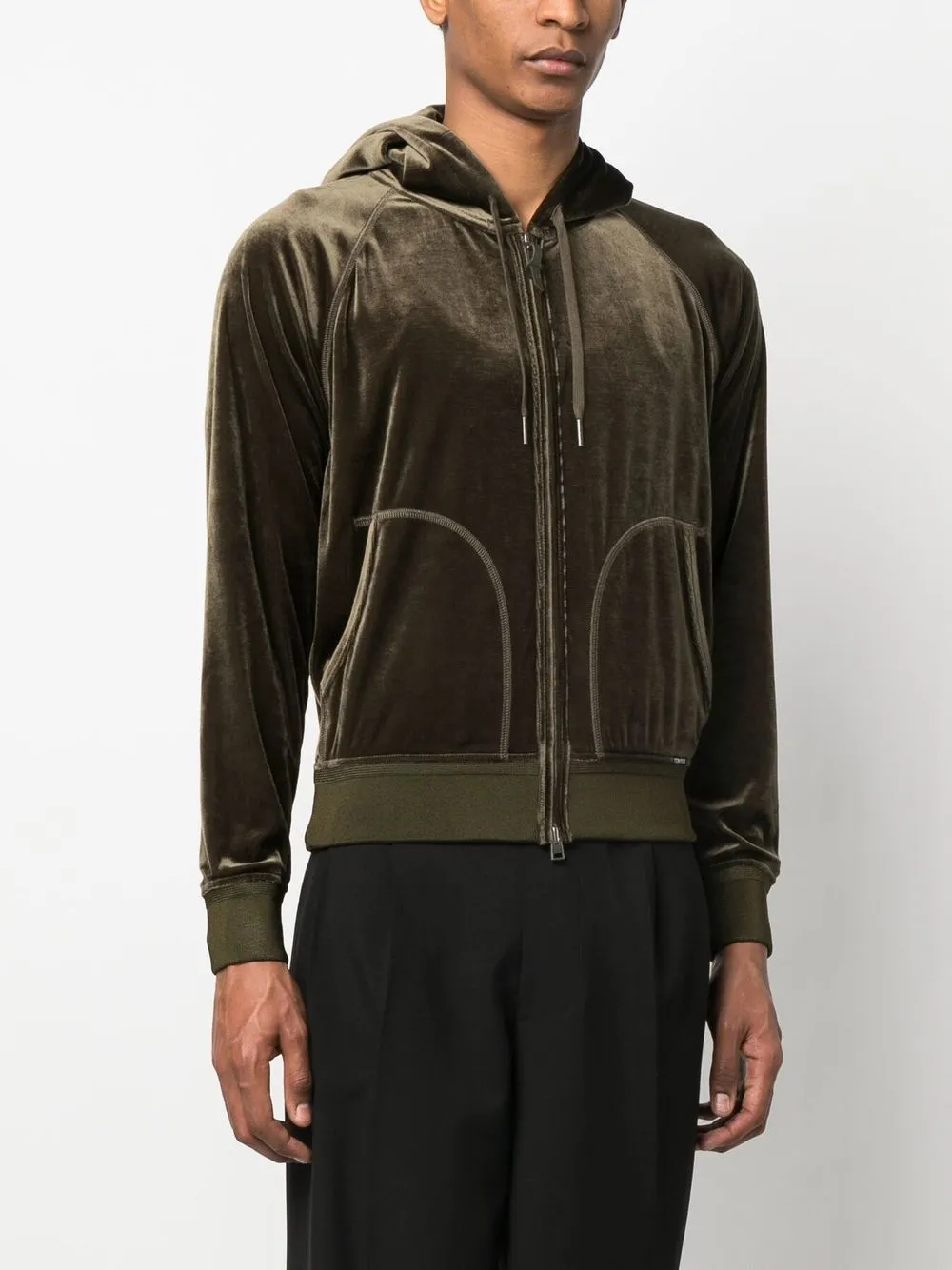 TOM FORD full-zip Hooded Jacket | Brown | FARFETCH UK