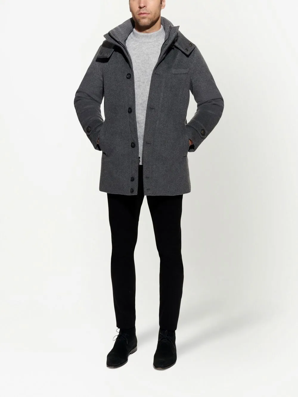 Norwegian Wool Kasjmier mantel - Grijs