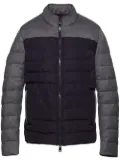 Norwegian Wool colour-block padded jacket - Grey