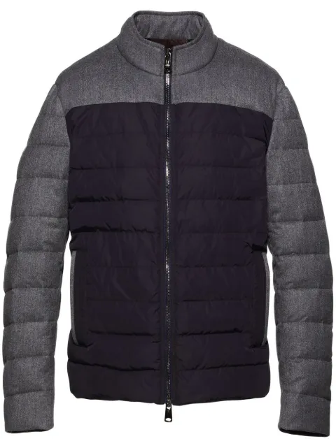 Norwegian Wool colour-block padded jacket