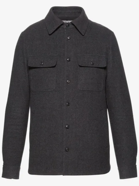 Norwegian Wool long-sleeved wool shirt jacket
