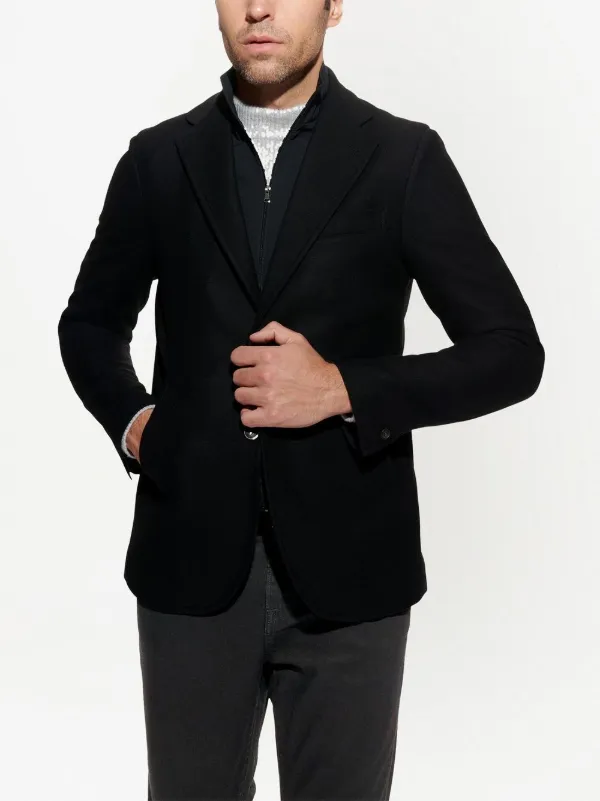 Norwegian Wool layered design wool cashmere Blazer Farfetch