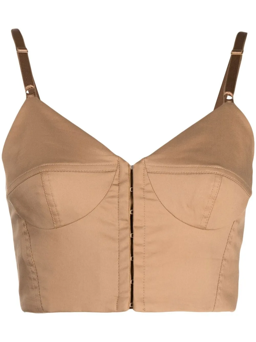 

MANNING CARTELL hook-fastening cropped bustier - Brown