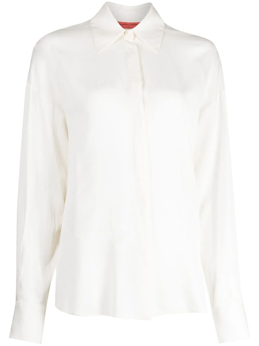 

MANNING CARTELL Simple-mind silk shirt - White