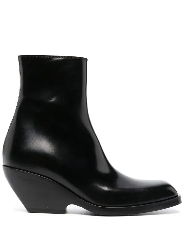 KHAITE square toe Ankle Boots Farfetch
