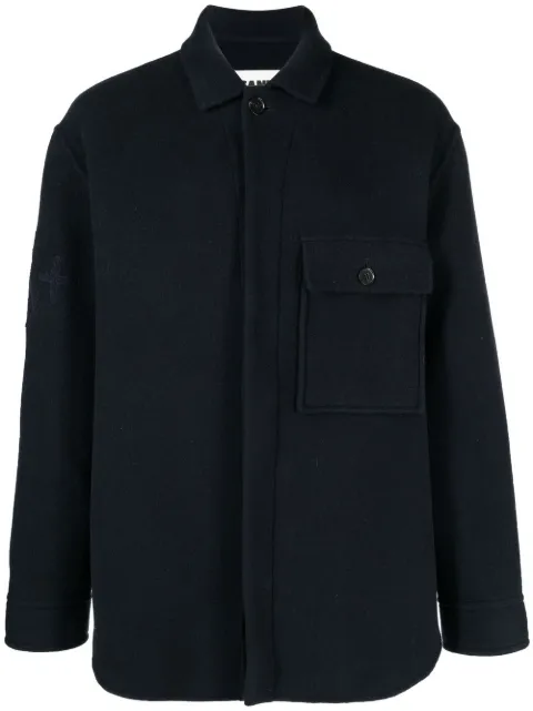 Jil Sander sobrecamisa con logo bordado