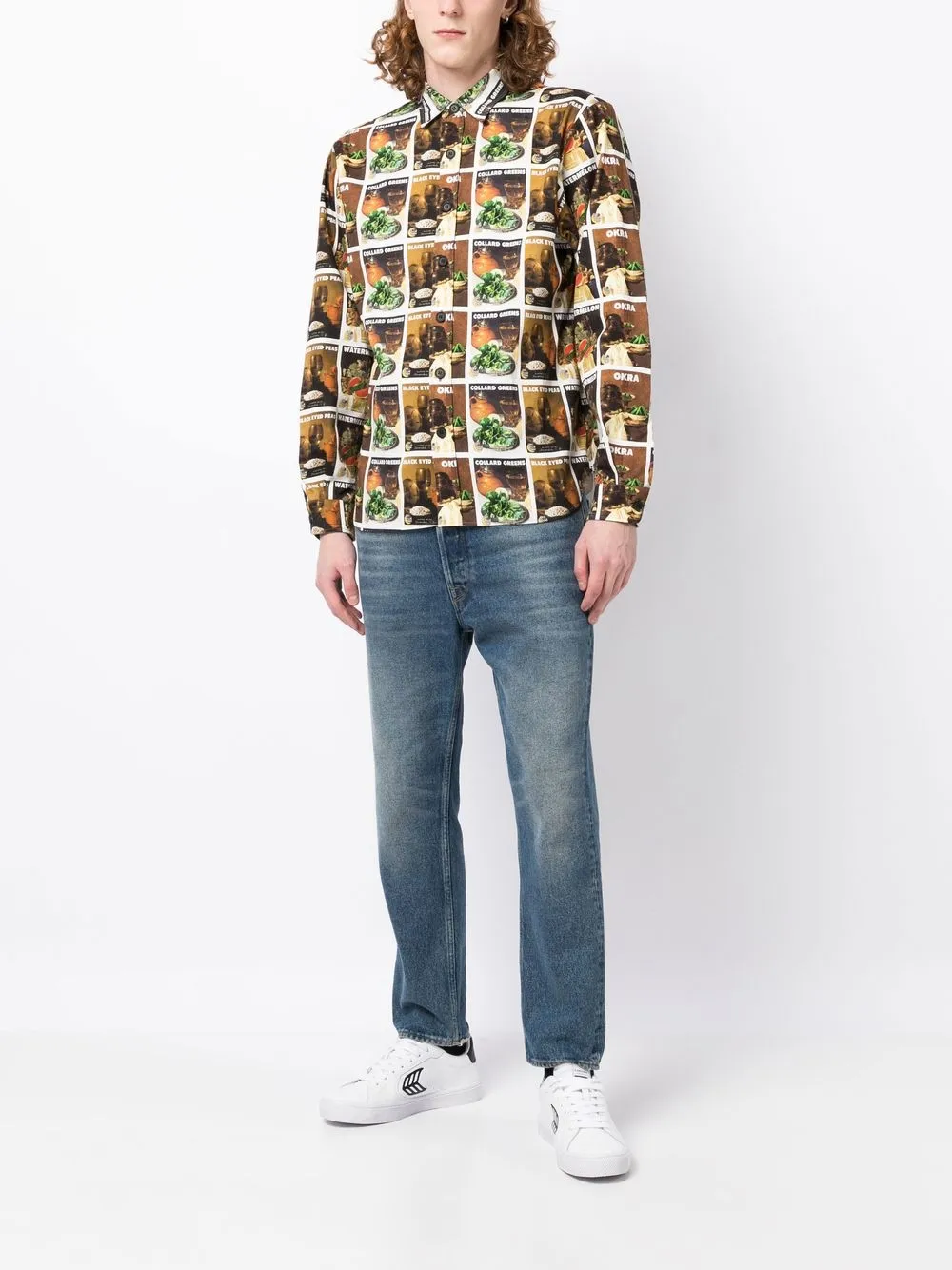 Denim Tears Overhemd met print - Bruin