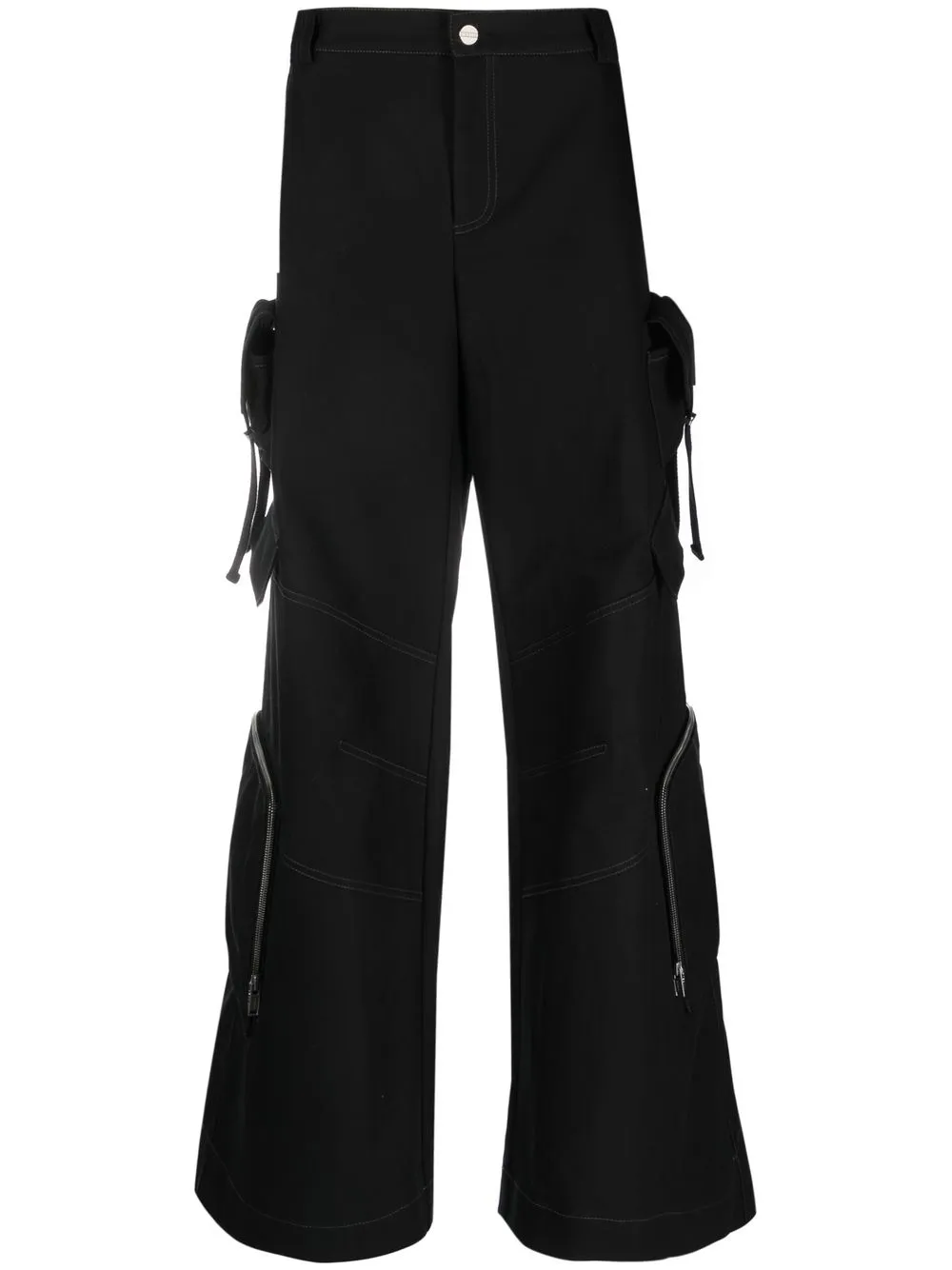 

Dion Lee wide-leg cargo trousers - Black