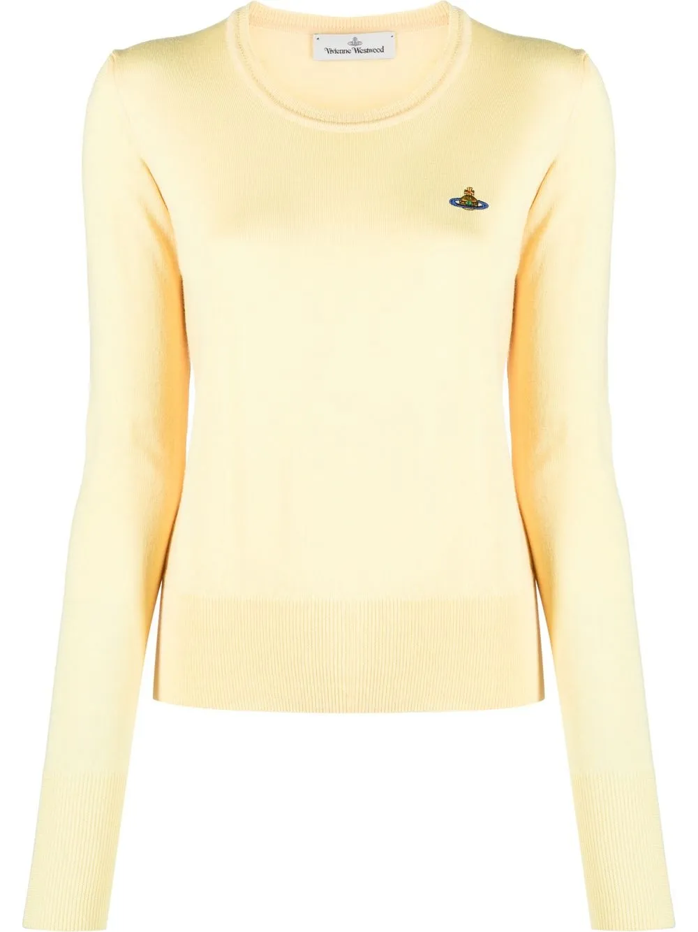 

Vivienne Westwood Orb-embroidered virgin wool jumper - Yellow